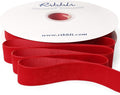 Ribbli Red Velvet Ribbon 1 Inches Continuous 25 Yard Spool Red Christmas Ribbon for Gift Wrapping Crafts Home Decor