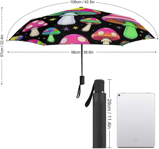 3 Fold Car Umbrella Folding Portable Automatic Umbrella Sunny Rain Sunscreen