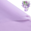 WRAPAHOLIC 20 Sheets Flower Wrapping Paper - 22.4 x 22.4 inch Pure Light Purple Water-Resistant Floral Bouquet Wrapping Paper, Florist Supplies Packaging for Wedding Birthday Gift DIY