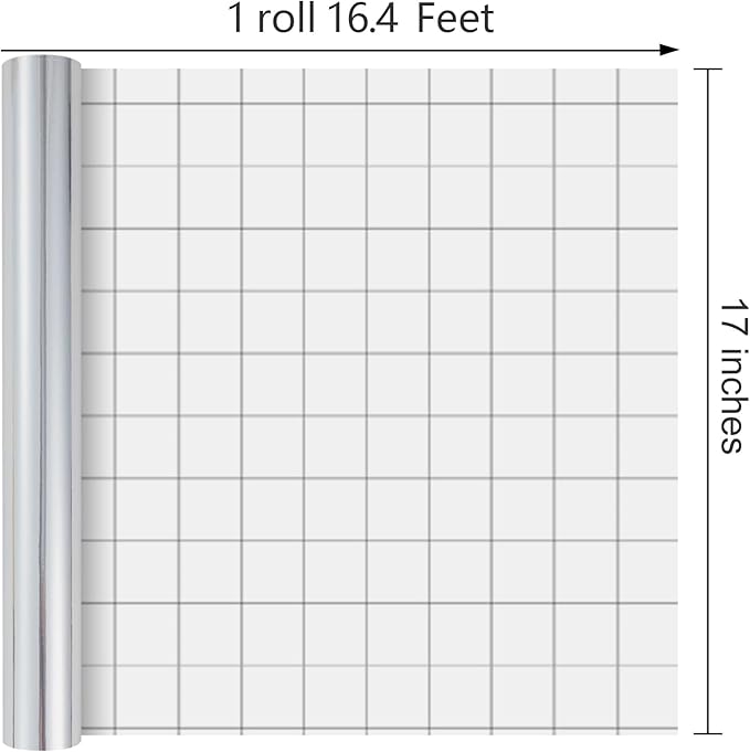 Merture Metallic Silver Wrapping Paper Roll - 17 In X 16.4 Ft(23.3 sq.ft.) Solid Color Silver Gift Wrap with Cutting Lines for Christmas, Wedding, Birthday, Valentines Day, Mothers Day, Baby Shower