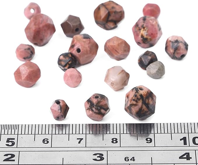 Faceted Natural Rhodochrosite Stone Round Beads 8mm 36cm/Strand for Jewelry Making