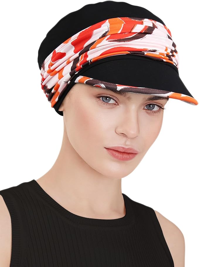 Chemo Headwear Viscose Newsboy Cap for Women Fall and Winter Hats