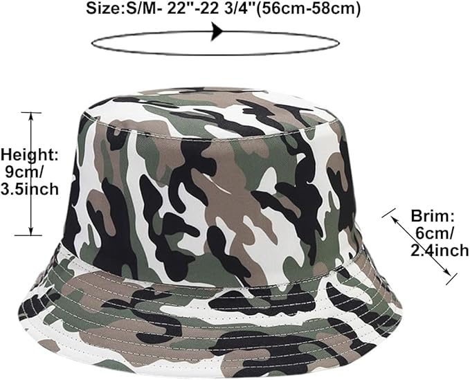 Quanhaigou Bucket Hat for Men Women,Packable Reversible Printed Sun Hats,Fisherman Outdoor Summer Travel Hiking Beach Caps
