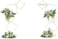 Gold Arch Backdrop Stand 5.8Ft Wedding Square Backdrop Stand, 4 Tier Floral Balloon Arch Stand for Wedding Centerpiece Baby Shower Birthday Ceremony Background Decoration