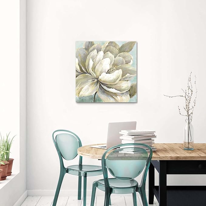 summer melody Vintage Floral Canvas Wall Art - Modern Peony Painting Abstract Botanical Picture Prints Traditional Flower Artwork for Bedroom Living Room