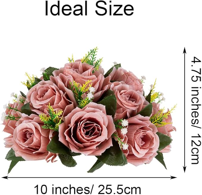Flower Centerpieces for Wedding Tables: Wedding Table Decorations Dusty Rose Flower Balls Centerpieces for Engagement Cerebration Party Center Pieces 2 Packs