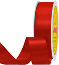Double Face Red Satin Ribbon 7/8 inch X 100 Yards Polyester Red Ribbon for Gift Wrapping Very Suitable for Weddings Party Hair Bow Invitation Decorations and More