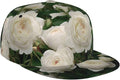 ASYG Rose Baseball Cap Women Hat Fashion Flat Bill Brim Flowers Adjustable Hats Cute Cap