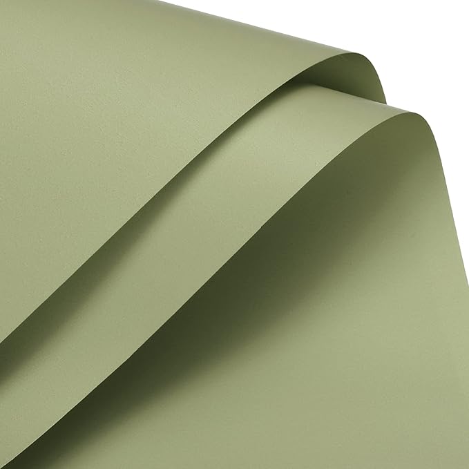 MECCANIXITY 20 Pcs Flower Wrapping Paper 22.8x22.8 Inch Waterproof Florists Wrapping Paper for Florist Bouquet Supplies, DIY Crafts, Gift/Gift Box Packaging Green