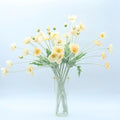 2 Pcs Artificial Fake Flowers Poppies Silk Flower Arrangements Wedding Bouquets Decorations Plastic Floral Table Centerpieces for Home Kitchen Garden Party Decor Approx 23.6" High - Light Champagne