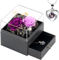 SHOKUTO Preserved Rose,Birthday Gifts for Women Mom Girlfriend,Gifts for Mom Grandma Wife Daughter Sister,Jewelry Boxes with Necklace