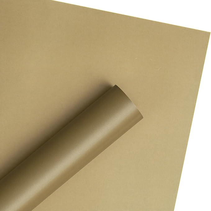 WRAPAHOLIC 20 Sheets Flower Wrapping Paper - 22.4 x 22.4 inch Kraft Color Water-Resistant Floral Bouquet Wrapping Paper, Florist Supplies Packaging for Wedding Birthday Gift DIY