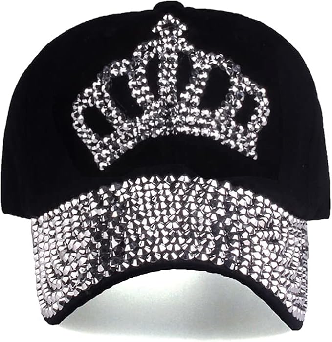 Gudessly Bling Women Baseball Cap Flower Snapback Rhinestone Sun Hats Adjustable Denim Jeans Hat