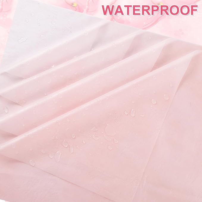 VinTS 48 Sheets 23.6x23.6in Cotton Wrapping Flower Lining Paper,Korean Style Of Waterproof Floral Bouquet Lining Paper Withdrawable Pleated Wrapping Paper Gift Packaging Paper,6 Colors