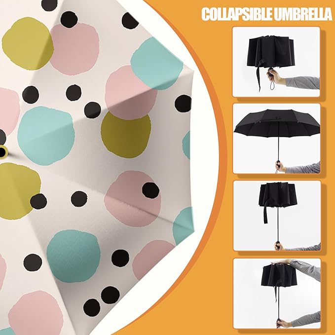 Small Compact Travel Automatic Folding Umbrella for Women, Portable Lightweight, Rain, Wind, UV Sun Shade