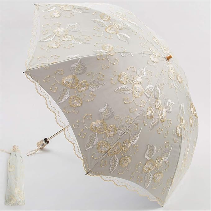 Honeystore Flower Lace Parasols for Wedding Party Lace Bridal Umbrella