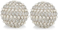 Modern Day Accents 3878 Facetas Perla 4" Silver Cristal & Pearl Spheres - Set of 2, Home Decor, Coffee Table Decor, Decorative Balls, Gem Sphere Ball, Modern Home Decor, Bowl fillers, Gemstone