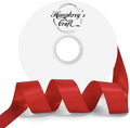 Humphrey's Craft 1 Inch Red Double Faced Satin Ribbon - 50 Yards Variety of Color for Crafts Gift Wrapping DIY Bows Bouquet Decoration Sewing Christmas Tree Wedding and Invitation Card.