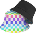 Bucket Hat for Women Men Unisex Sun Cap Packable Outdoor Fisherman Hat Headwear,Reversible Double-Side-Wear