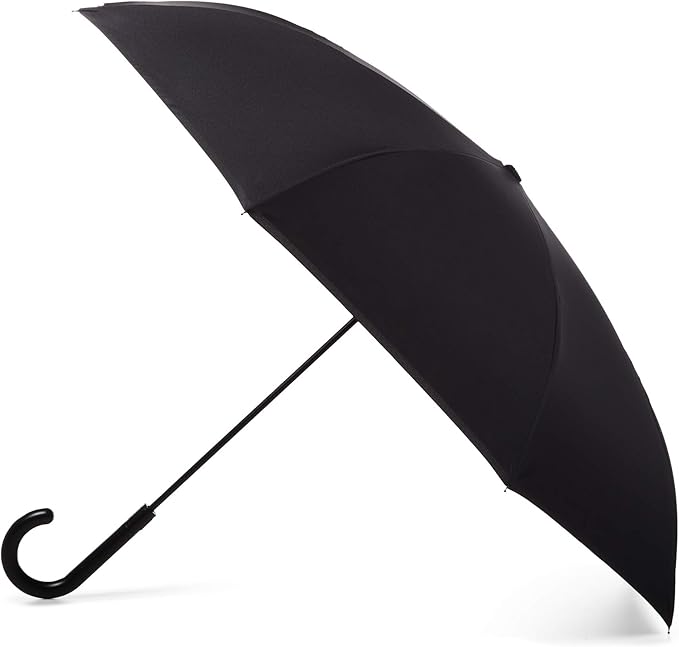 Totes Auto Reverse Close Windproof Stick Inbrella with Water Repellent Protection