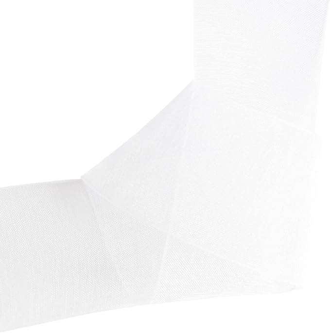 1-1/2 Inch White Shimmer Sheer Organza Ribbon Sheer Chiffon Ribbon 50 Yards-Roll Multiple Colors Available for Gift Wrapping Wedding Events Christmas Décor