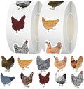 1000 Pcs Chicken Stickers Bulk 2 Roll 1 Inch,Funny Chicken Stickers for Kids Classroom Boys Girls School Students.Cute Animal Sticker Pack Gift for Party Favors Book Water Bottles Laptop