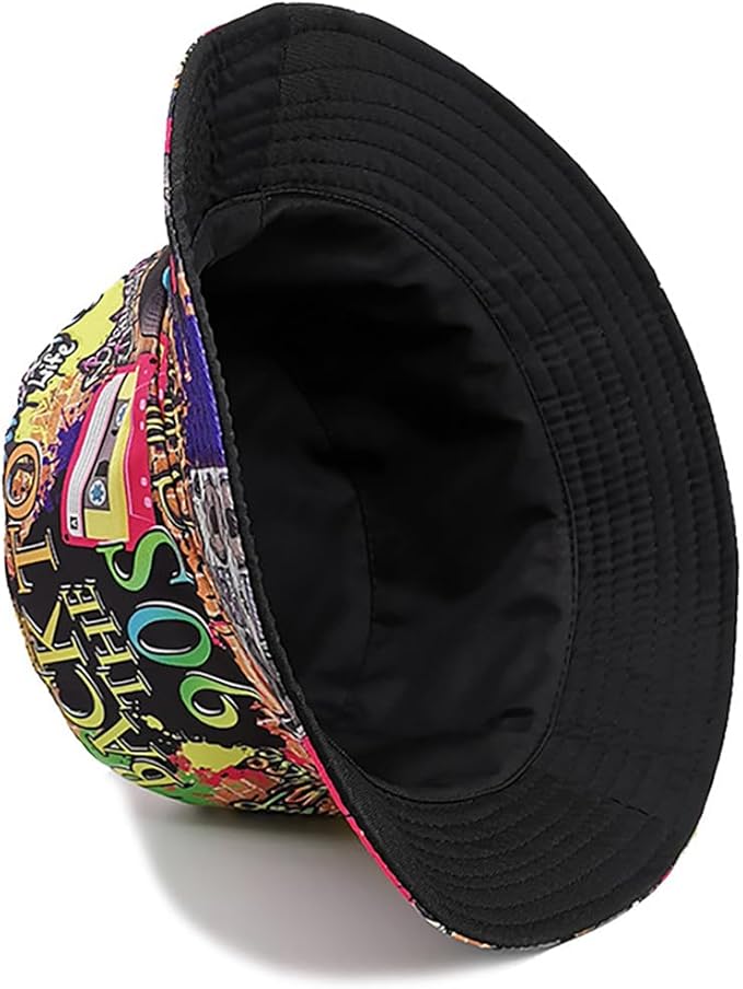 XYIYI Cute Bucket Hat Beach Fisherman Hats for Women, Reversible Double-Side-Wear