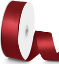 100 Yards 1-1/2 inch Satin Ribbon, Fabric Ribbon Solid Color Perfect for Gift Wrapping, Wedding, Handmade Bows, Floral Bouquets and Party Decoration(Wine red)