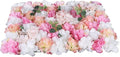 12 Pcs Artificial Flower Wall Panels 60x40cm Silk Hydrangea Wall Panel Flowers, Rose Wall Panel Artificial Flowers Wall Decor 3D Flower Wall Panel Silk Flowers