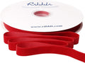Ribbli Red Velvet Ribbon 5/8 Inches Continuous 25 Yard Spool Red Christmas Ribbon for Gift Wrapping Crafts Home Decor