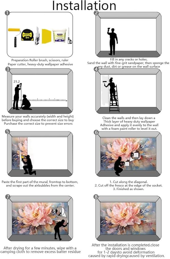 Pink Peony Background Oil Painting Floral Texture Mural, Modern Wallpaper, Large Wall Background Painting(Non-self-Adhesive)