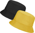 Rosoz 1 & 2 Pack Bucket Hat for Women Men Summer Travel Beach Sun Hat Outdoor Cap Unisex Bucket Hats