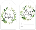 Andaz Press Christmas Holiday Season Classic Gift Tags, Merry Christmas to from Classic Favor Tags, Watercolor Greenery Wreath Design, for Holiday Events, Parties, and Favors, 60-Pack