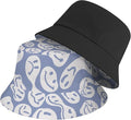 Bucket Hat for Women Men Unisex Sun Cap Packable Outdoor Fisherman Hat Headwear,Reversible Double-Side-Wear