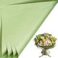 LeZakaa 20 Sheets Flower Wrapping Paper - Waterproof Reversible Floral Bouquet Paper - Military Green Design for Father's Day, Graduation, Party, Holiday