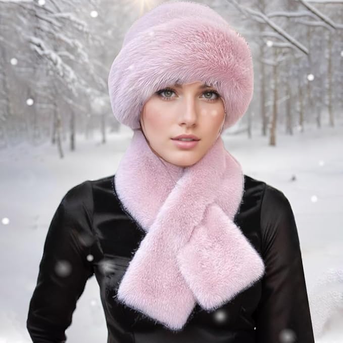Faux Fur Bucket Hat, Womens Winter Plush Fluffy Furry Mink Hats Warm Thickened Fisherman Cap for Girls Women
