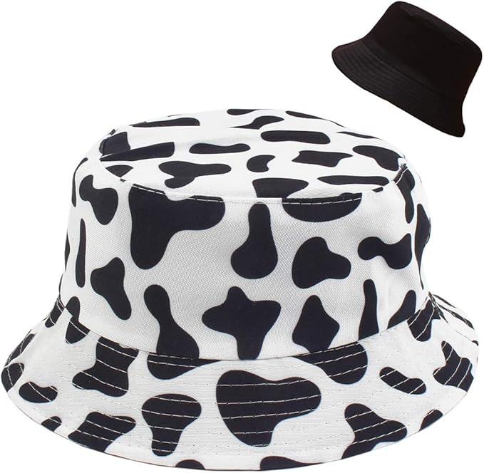 Malaxlx Unisex Bucket Hat Beach Sun Hat Aesthetic Fishing Hat for Men Women Teens, Reversible Double-Side-Wear