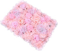 Gdrasuya10 6pcs Realistic Flower Wall Background Artificial Flowers Wall Backdrop Panel 3D Silk Rose Fake Flower Wall Panel Banquet Wedding Party Decor, Photography Background 60 x 40 cm