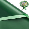 WRAPAHOLIC 20 Sheets Flower Wrapping Paper - 22.4 x 22.4 inch Grey Green Color Water-Resistant Floral Bouquet Wrapping Paper, Florist Supplies Packaging for Christmas Wedding Birthday Gift DIY