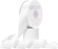 White Satin Ribbon, Double Faced White Ribbon 1-1/2 Inch X 50 Yards Premium Satin Ribbons for Gift Wrapping, Crafts, Hair Bow Making, Sewing, Flower Bouquet, Wedding Party Decor
