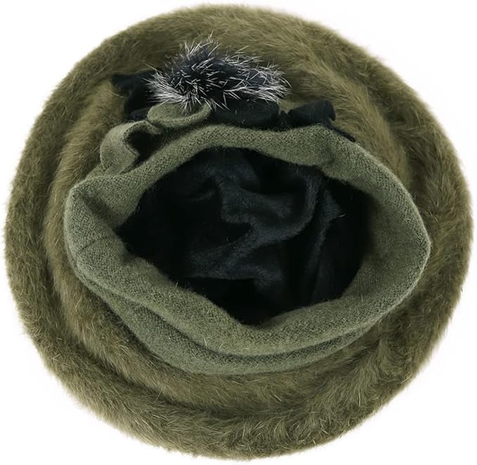 VECRY Women's 100% Wool Bucket Hat Felt Cloche Beret Dress Winter Beanie Hats