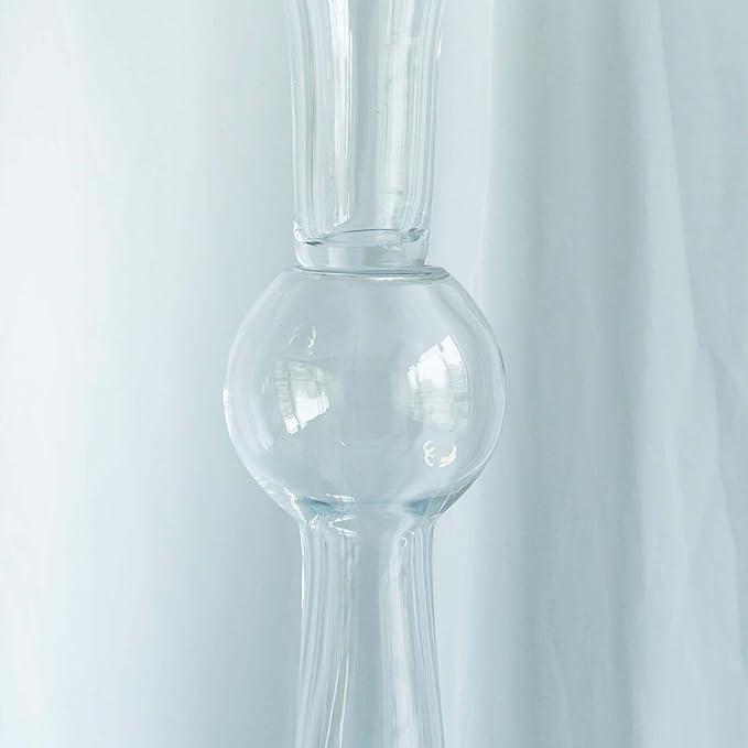 Efavormart 4 Pack | 24" Tall Clear Reversible Latour Trumpet Glass Vases for Wedding Decoration