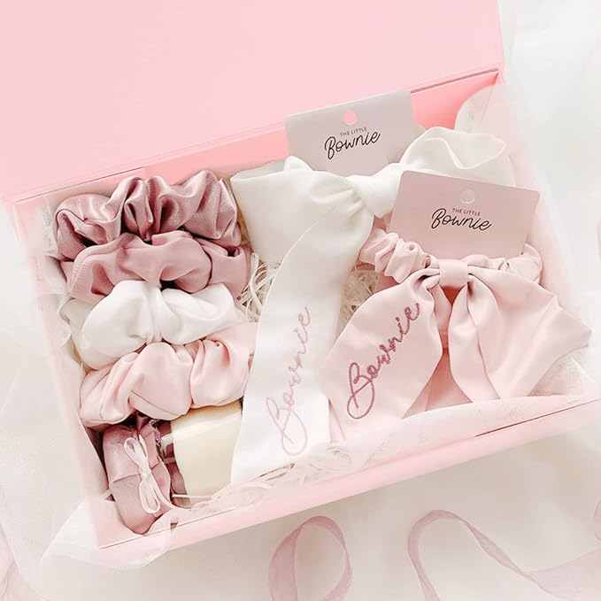 Aimyoo Pink Collapsible Gift Box with Magnetic Closure Lids 10.5x7x3 in, Bridesmaid Groomsman Proposal Boxes, Rectangle Storage Box 1 Pack