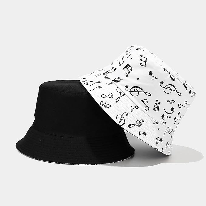 Mashiaoyi Unisex Print Double-Side-Wear Reversible Bucket Hat