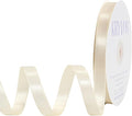 Cream Satin Ribbon, Double Faced 1/2 Inch X 50 Yards Cream Ribbon, Premium Satin Ribbon for Gift Wrapping, Crafts, Hair Bow Making, Sewing, Flower Bouquet, Wedding Party Decor