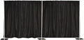 Crowd Control Center 8'x20' Pipe and Drape Backdrop Kit in Premier Fabric (8'x20' Black) Upgraded Version