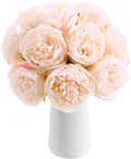 ucky 10 Packs Peonies Artificial Flowers Artificial Peonies Fake Peonies Artificial Flowers Peonies Bouquet for Centerpiece Table Wedding Party Home Decor (Cream White)