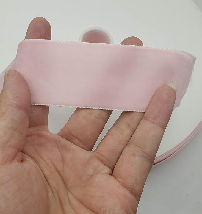 10 Yards Velvet Ribbon Spool(Pink, 1 1/2")