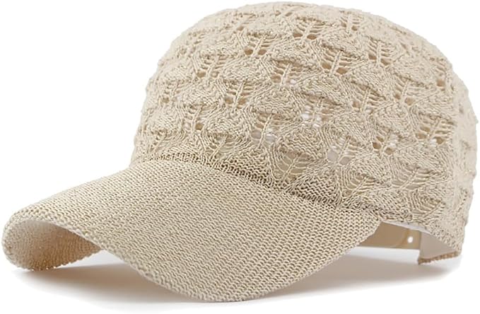 FASHIXD Knit Mesh Baseball Cap for Women - Breathable Summer Trucker Hat