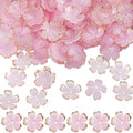 SUNNYCLUE 1 Box 200pcs Flower Bead Caps Floral Spacer Beads Pink Acrylic Cherry Blossom Sakuras Spring 5-Petal Gradient Flowers Bead Bulk for Jewelry Making Bracelets Necklaces Craft Supplies